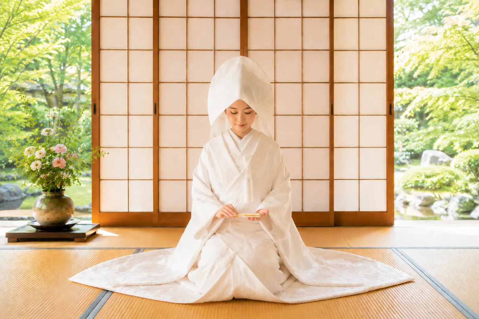白無垢ウェディング 畳の間